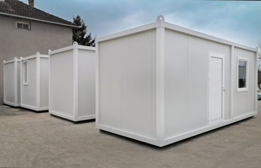 Site office units on the yard