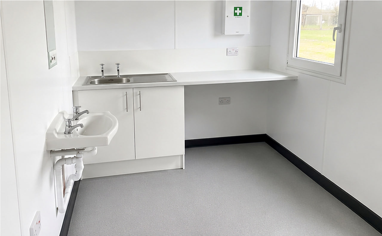 Elite Modular welfare unit interior fit-out